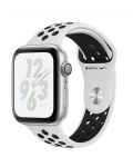 Смарт часовник Apple Nike + S4 - 44mm, сребрист, сребриста/черна силиконова каишка - 1t