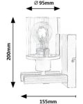 Аплик Rabalux - Niylah 71080, IP20, E27, 1 x 25 W, черен - 8t