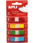 Индекс листчета APLI, 4 пастелни цвята, 12 х 45 mm, 140 броя - 1t