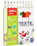 Маркери за рисуване върху текстил APLI - 10 цвята - 1t