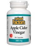 Apple Cider Vinegar, 500 mg, 90 капсули, Natural Factors - 1t