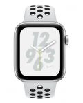 Смарт часовник Apple Nike + S4 - 40mm, сребрист, сребриста/черна силиконова каишка - 2t