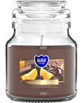 Ароматна свещ в буркан Bispol Aura - Chocolate-Orange, 120 g - 1t