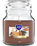 Ароматна свещ в буркан Bispol Aura - Gingerbread, 120 g - 1t