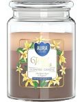 Ароматна свещ Bispol Aura - Wild Vanilla, 500 g - 1t