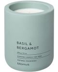 Ароматна свещ Blomus Fraga - L, Basil & Bergamot, Pine Gray - 1t