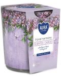Ароматна свещ Bispol Aura - Floral Harmony, 100 g - 1t