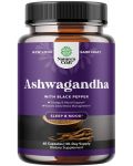 Ashwagandha with Black Pepper, 60 капсули, Nature's Craft - 1t