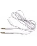 Аудио кабел PowerLocus - 2x 3.5 mm, 1.2 m, с микрофон, бял - 2t