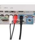 Аудио кабел VCom - CV212, жак 3.5 mm/2x RCA, 1.5 m, черен/бял/червен - 5t