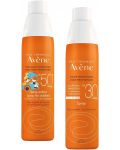 Avène Sun Комплект - Спрей за възрастни SPF30 и Cпрей за деца, SPF50+, 2 х 200 ml - 1t