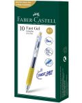 Автоматичен ролер Faber-Castell Fast Gel - Златист, 0.7 mm - 2t