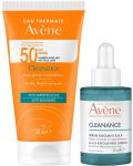 Avène Cleanance Комплект - Ексфолиращ серум A.H.A и Слънцезащитен крем, SPF50+, 30 + 50 ml - 1t