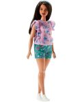 Кукла Mattel Barbie Fashionista - Floral Frills Curvy, #78 - 2t