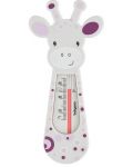 Термометър за баня Babyono - Бял жираф и лилави кръгчета - 1t