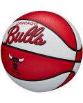 Баскетболна топка Wilson - NBA Team Retro Mini Chicago Bulls, червена - 2t
