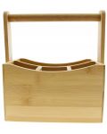 Бамбуков органайзер за прибори и салфетки HIT - 23 x 14 x 23.5 cm - 4t