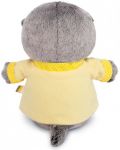 Плюшена играчка Budi Basa - Коте Басик, бебе, с жълто яке, 20 cm - 3t