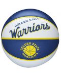 Баскетболна топка Wilson - NBA Team Retro Mini GSW, синя - 1t