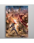 Метален постер Displate - Marvel : Civil War Divided We Fall - Battle - 3t