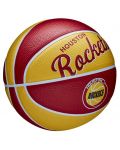 Баскетболна топка Wilson - NBA Team Retro Mini, размер 3, червена - 2t