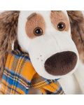 Плюшена играчка Budi Basa - Кученце Бартоломей, с шал, 33 cm - 3t