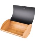 Бамбукова кутия за хляб ADS - Black, 35 x 25 x 15.5 cm - 4t