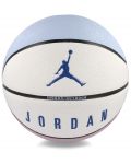 Баскетболна топка Nike - Jordan Ultimate 2.0 8P, размер 7, бяла/синя - 2t