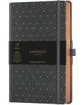 Бележник Castelli Copper & Gold - Honeycomb Copper, 13 x 21 cm, линиран - 1t
