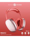 Безжични слушалки с микрофон Cellularline - MS Maxi 2, червени - 3t