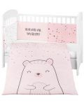 Бебешки спален комплект от 2 части KikkaBoo - Bear with me Pink, 70 х 140 cm - 1t