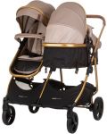Бебешка количка за близнаци Chipolino - Дуо Смарт, златисто бежова - 5t
