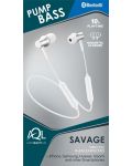 Безжични слушалки с микрофон Cellularline - Savage, бели - 5t