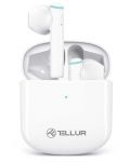 Безжични слушалки Tellur - Aura, TWS, бели - 1t