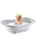 Бебешка вана с отвор за оттичане BabyJem - Сива - 4t