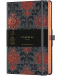 Бележник Castelli Copper & Gold - Baroque Copper, 9 x 14 cm, линиран - 1t