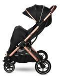 Бебешка лятна количка Lorelli - Storm, Luxe Black - 3t