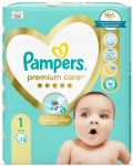 Бебешки пелени Pampers Premium Care - VP, Размер 1, 2-5 kg, 72 броя - 1t