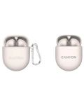 Безжични слушалки Canyon - TWS-6, бежови - 2t