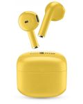 Безжични слушалки Cellularline - Music Sound Swag, TWS, жълти - 1t