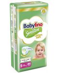 Бебешки пелени Babylino - Sensitive, Cotton Soft, VP, размер 5, 11-16 kg, 44 броя - 1t