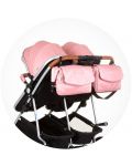 Бебешка количка за близнаци Chipolino - Дуо Смарт, фламинго - 10t