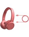 Безжични слушалки с микрофон Philips - TAH4205RD, червени - 3t