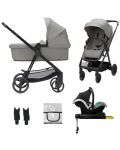 Бебешка количка 4 в 1 KinderKraft - Newly, Moonlight Grey - 1t