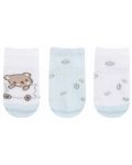 Бебешки летни чорапи KikkaBoo - Dream Big, 0-6 месеца, 3 броя, Blue - 3t