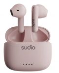 Безжични слушалки Sudio - A1, TWS, розови - 1t