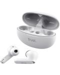 Безжични слушалки Trust - Yavi Earbuds, TWS, ENC, бели - 4t