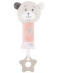 Бебешка играчка-гризалки Tedsy - Мече, 16 cm, розова - 1t