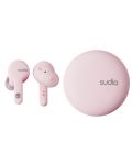 Безжични слушалки Sudio - A2, TWS, ANC, розови - 1t