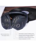 Безжични слушалки PowerLocus - P7, черни/златисти - 3t